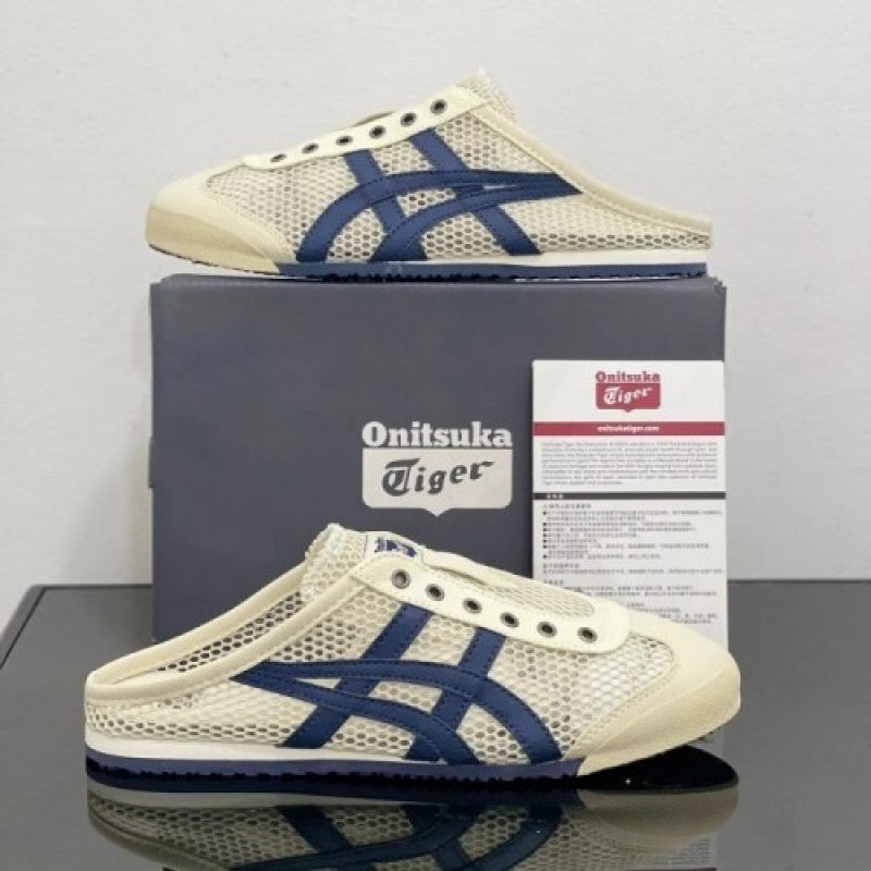 Mexico 66 Sabot Half Cut Shoe Cream Navy