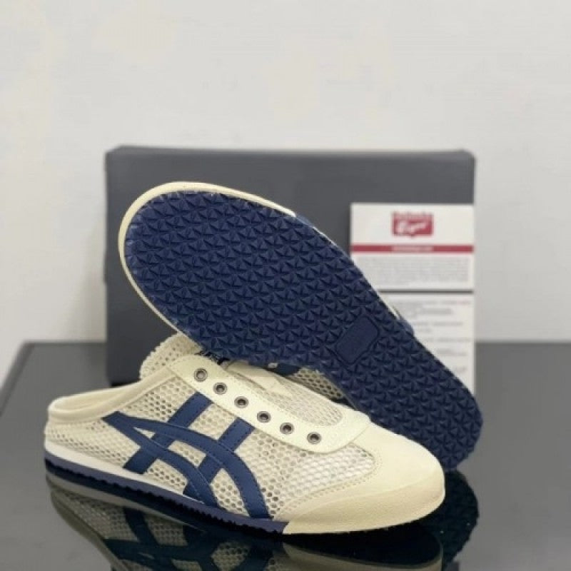 Mexico 66 Sabot Half Cut Shoe Cream Navy