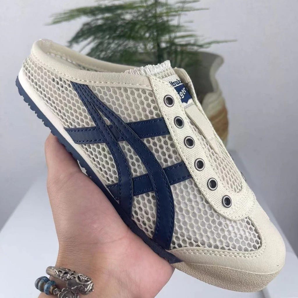 Mexico 66 Sabot Half Cut Shoe Cream Navy
